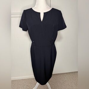 Preston & York Classic Navy Blur Midi Dress size 8